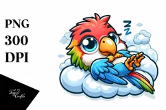 Crazy Hair Macaw Baby Cartoon | Clipart Product Image 1