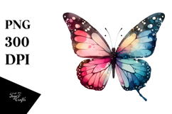 Abstract Butterfly with Splashes, Transparent PNG Product Image 1