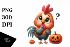 Funny Rooster in Halloween | Sublimation | Clipart Product Image 3