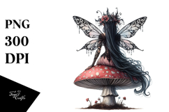 Gothic Fairy on a Mushroom Title Product Image 1