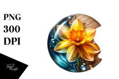 Shiny Daffodil Sublimation Clipart Product Image 3