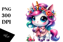 Dancing Cute Unicorn PNG Product Image 1