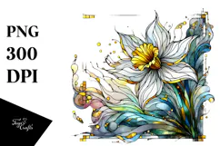 Colorful Daffodil Made of PNG Product Image 1