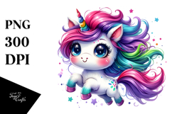 Cute Baby Unicorn PNG Product Image 1