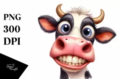 Cow Confused Goofy Smile Big Teeth | Clipart Product Image 3