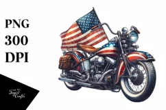 Vintage Motorcycle | Watercolor Clipart Product Image 1