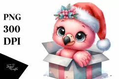 Expressive Baby Flamingo, Sublimation PNG Product Image 1