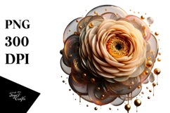 Abstract y Flower Sublimation Clipart Product Image 1