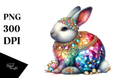 Colorful Bunny Made of Diamonds Title Product Image 1