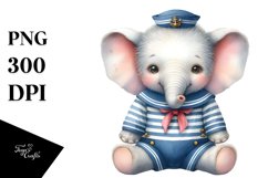 Baby Elephant Sailor Suit | Sublimation | Clipart Product Image 3