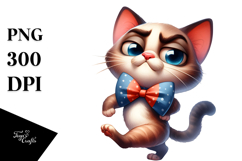 Exaggerated Cartoon Kitten PNG Product Image 1