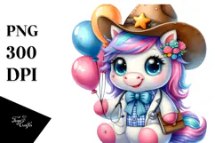 Vibrant Baby Unicorn PNG Product Image 1