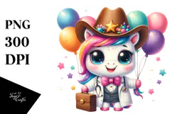 Vibrant Baby Unicorn PNG Product Image 1