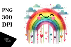 Colorful Star and Moon Rainbow PNG Product Image 1