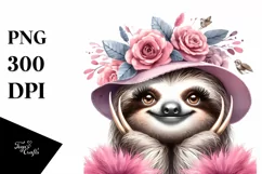 Detailed Sloth Portrait | Watercolor Clipart Product Image 1