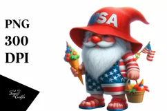 Digital Painting Gnome in Beach Wear | Clipart Product Image 1