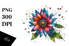 Stained Daisy Material PNG Product Image 1