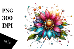 Stained Daisy Material PNG Product Image 1