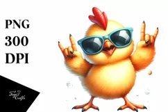 Funny Chicken Smiling Rocker Sign | Clipart Product Image 1
