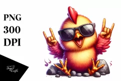 Funny Chicken Smiling Rocker Sign | Clipart Product Image 1