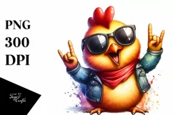 Funny Chicken Smiling Rocker Sign | Clipart Product Image 3