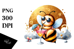 Cute Bee with Beachwear PNG Product Image 1