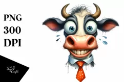 Cow Crazy Funny Cow Tie Clipart Product Image 3