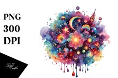 Colorful Magical Mushroom Splash | Clipart Product Image 1