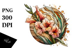 Stained Gladiolus Made of Material | Sublimation Clipart Product Image 3