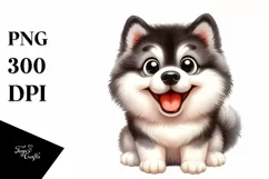 Crazy Watercolor Akita Clipart Product Image 1