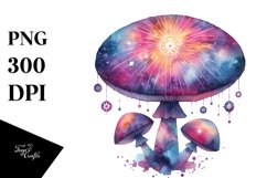 Magical Celestial Mushroom | Sublimation Clipart Product Image 1