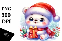 Expressive Baby Polar Bear, Transparent PNG Product Image 3