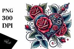 Heart Roses PNG Product Image 1