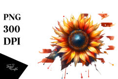 Watercolor Vintage Dirty Sunflower with Confetti, 20 oz Product Image 1