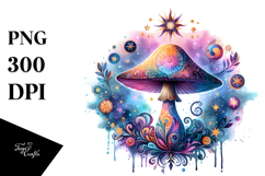 Vibrant Magical Celestial Mushroom Title Product Image 1