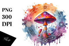 Vibrant Magical Celestial Mushroom Title Product Image 1