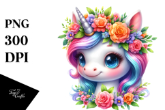 Vibrant Baby Unicorn PNG Product Image 1