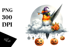 Hummingbird in Halloween Costume, High-Res PNG Product Image 1