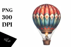 Vintage Hot Air Balloon with Fireworks Product Image 3