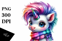 Cute Baby Unicorn PNG Product Image 1