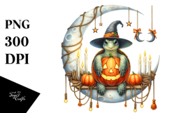 Watercollor Turtle Dressed for Halloween Product Image 1