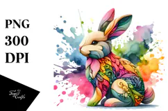 Colorful Bunny Made of Wood Title Product Image 1
