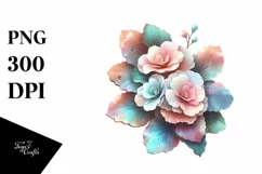 Shiny Begonia Material Watercolor Splash | Clipart Product Image 3