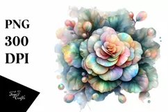 Shiny Begonia Material Watercolor Splash | Clipart Product Image 3