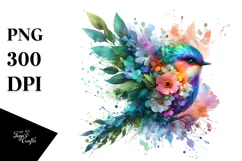 Abstract Vibrant Watercolor Bird, 20 oz Tumbler Product Image 1