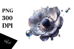 Shiny Anemone Made of Material | Sublimation Clipart Product Image 1