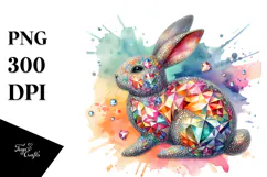 Colorful Bunny Made of Diamonds Title Product Image 1