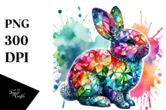 Colorful Bunny Made of Diamonds Title Product Image 1