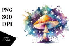 Magical Celestial Mushroom Sublimation Clipart Product Image 3