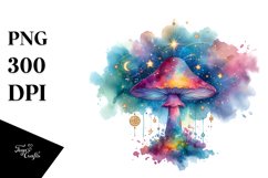 Magical Celestial Mushroom Sublimation Clipart Product Image 3
